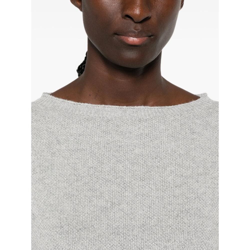 Boat-Neck Three-Quarter-Sleeve Sweater
