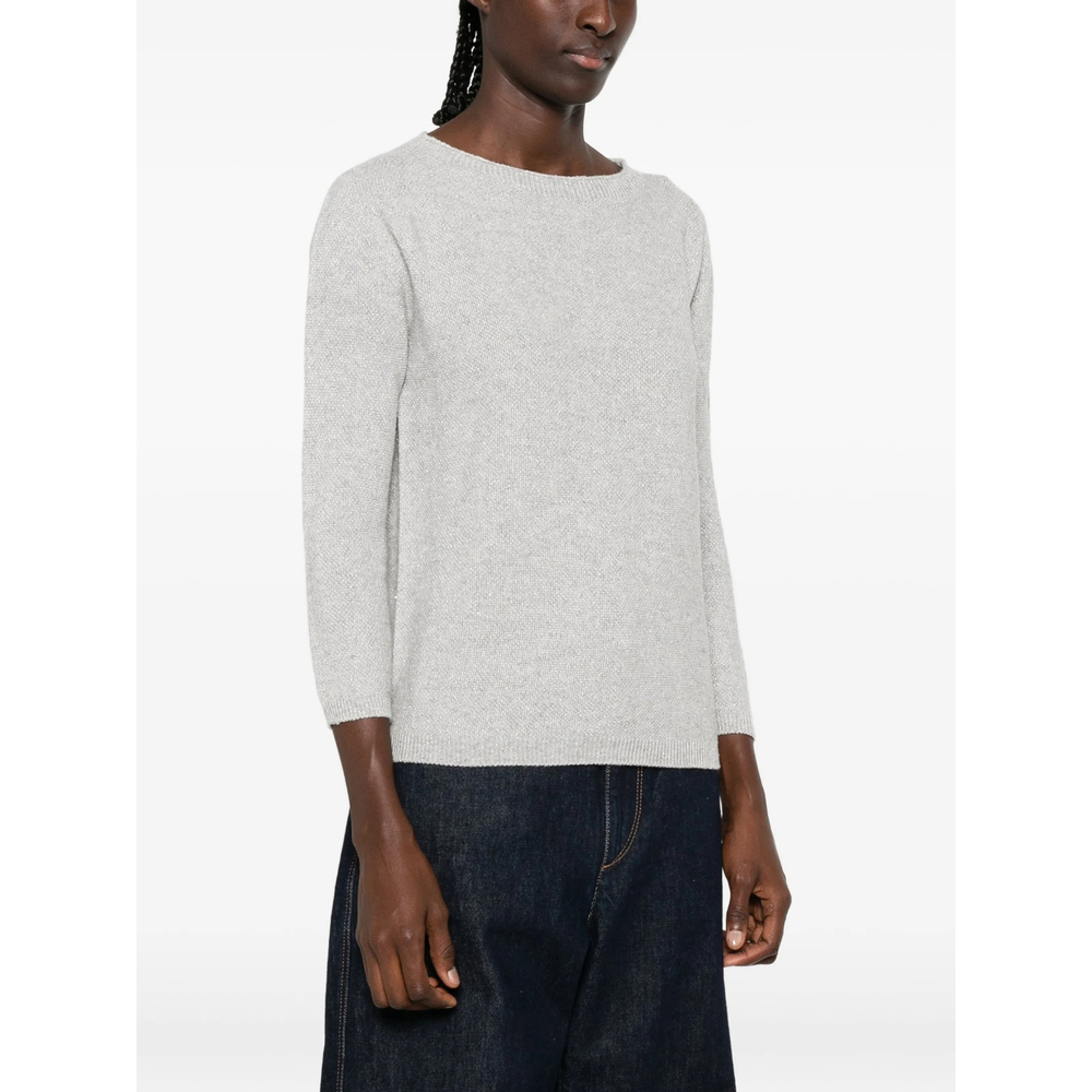 Boat-Neck Three-Quarter-Sleeve Sweater