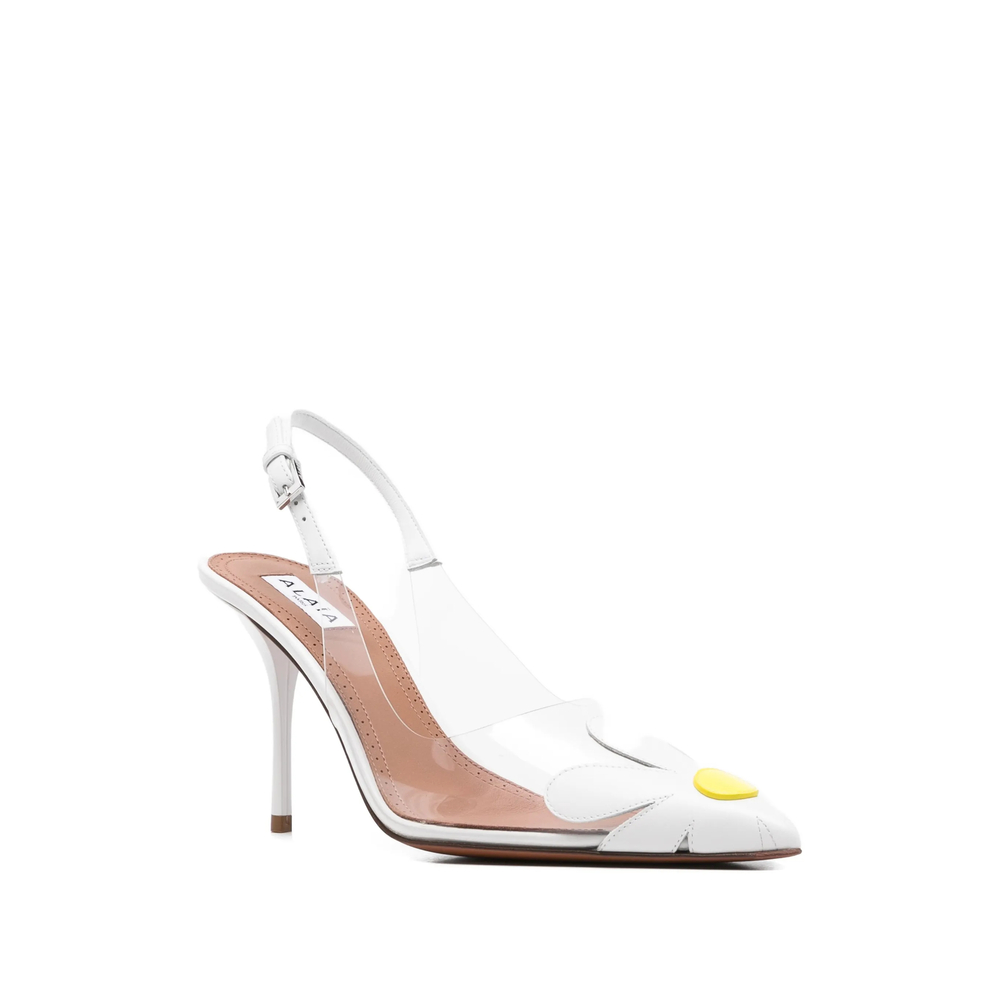 Alaïa Floral-Applique Slingback