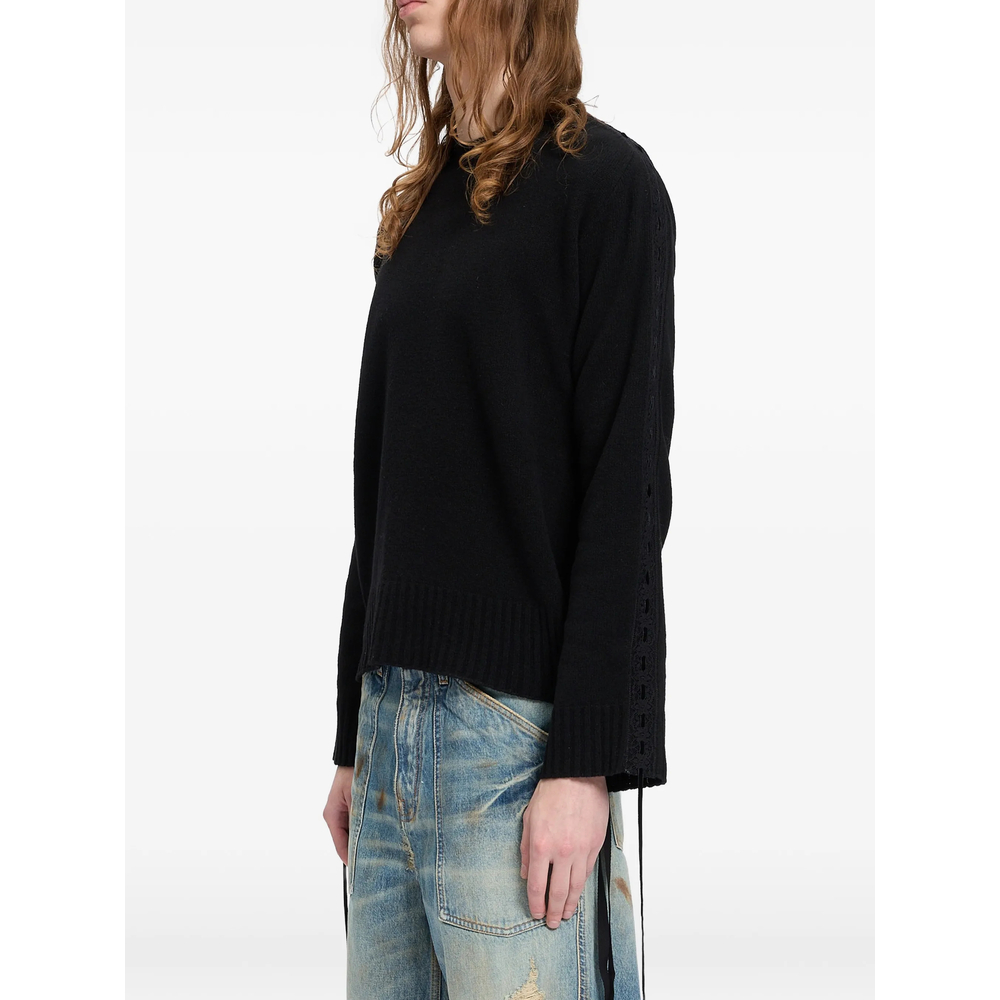 Westy Open-Knit Tie-Fastening Sweater