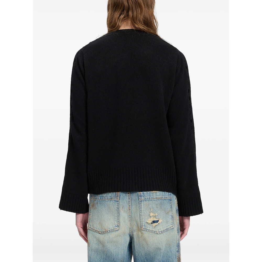 Westy Open-Knit Tie-Fastening Sweater