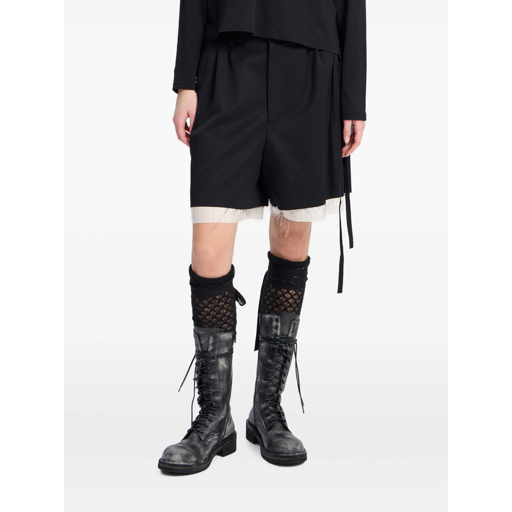 Brushed Leather Lace-Up Combat Boots
