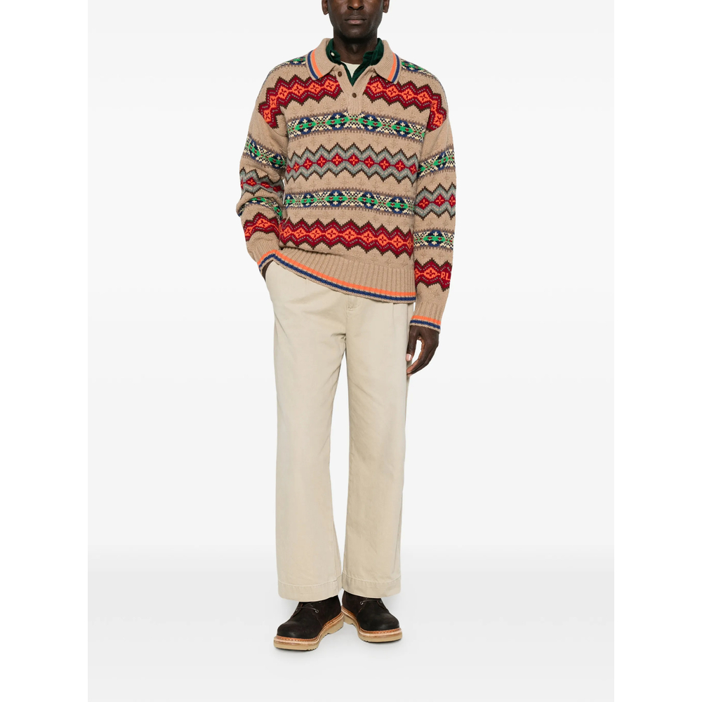 Fair Isle Intarsia-Knit Sweater