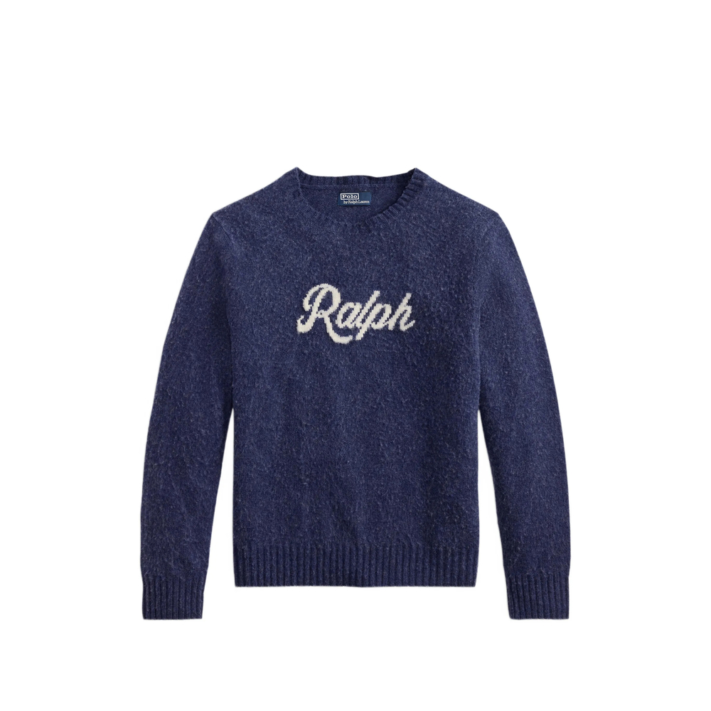 Logo-Intarsia Crew-Neck Sweater