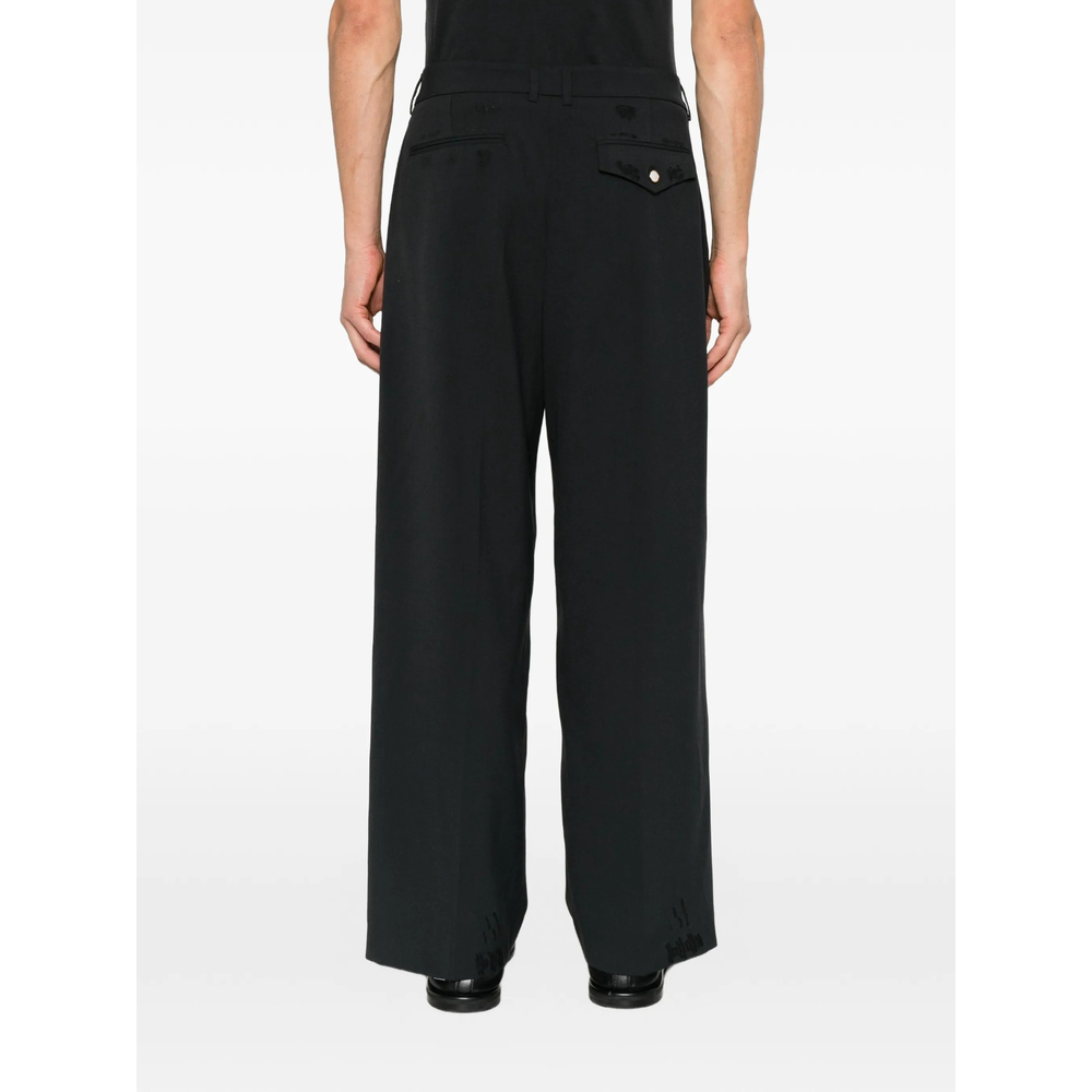 Pleated Wide-Leg Trousers