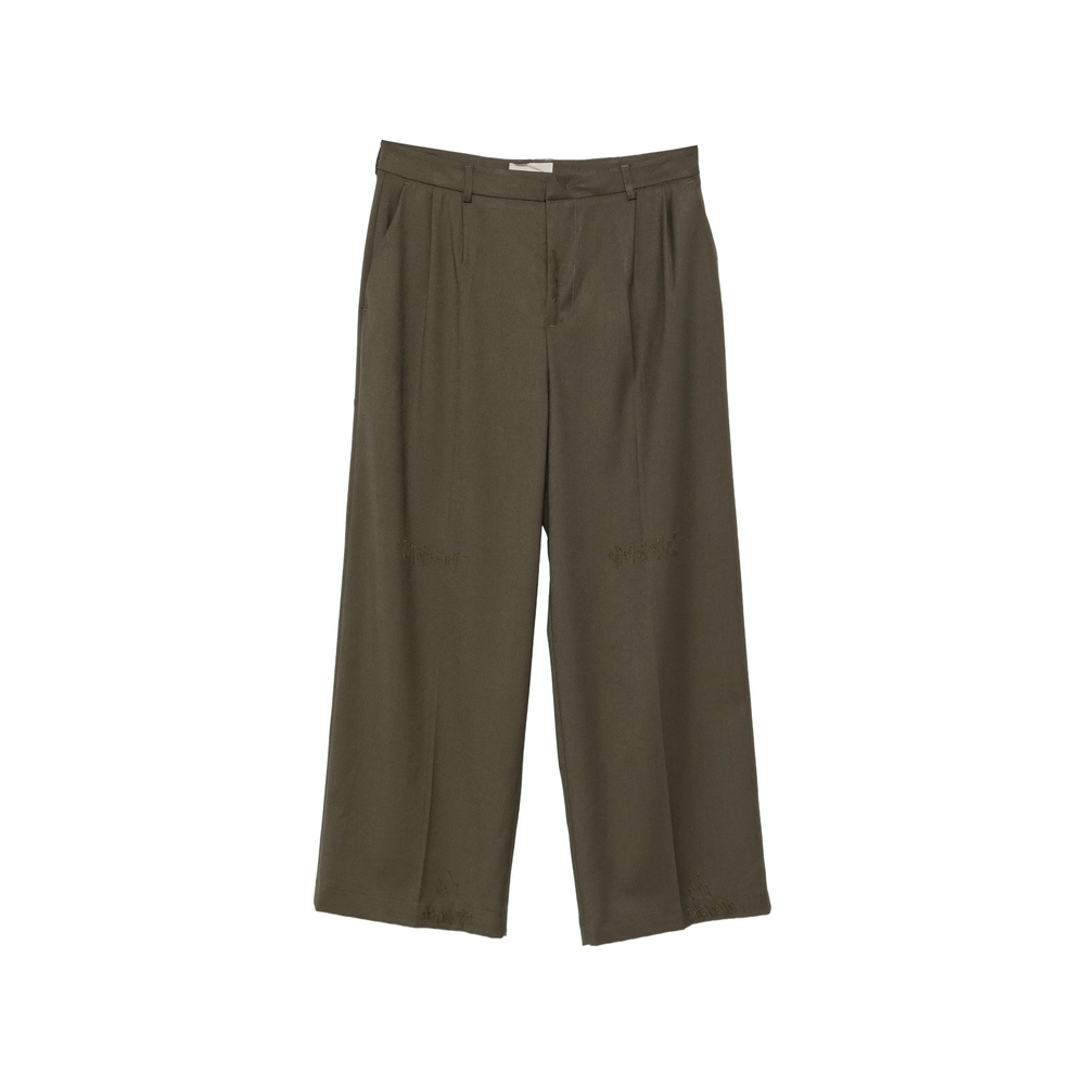 Thestroy Distressed Wide-leg Trousers