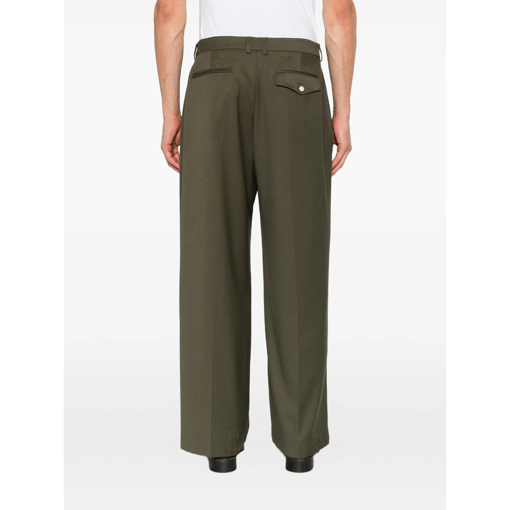 Pleated Distressed Trousers