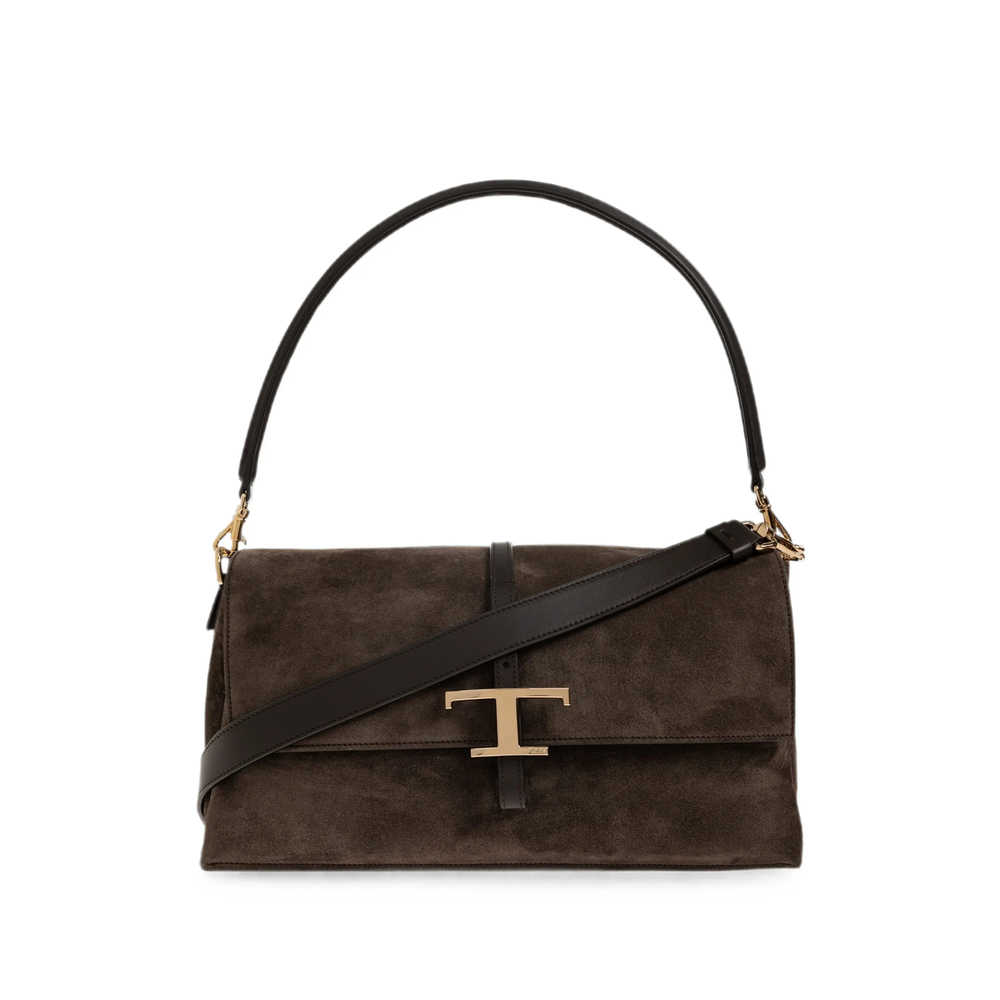Tod's T Timeless Suede Shoulder Bag