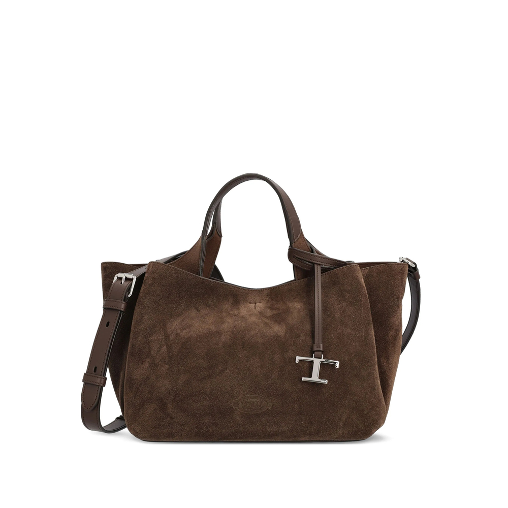 Tod's Mini Suede Logo Tote Bag