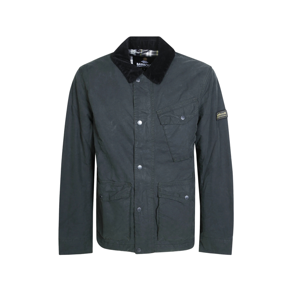 Barbour Winter Drifter Washed Waxed-cotton Military Jacket