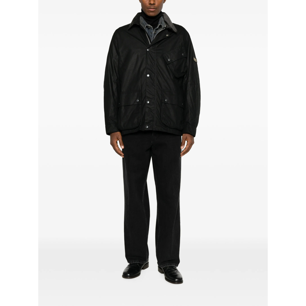 Waxed-Cotton Corduroy-Collar Jacket