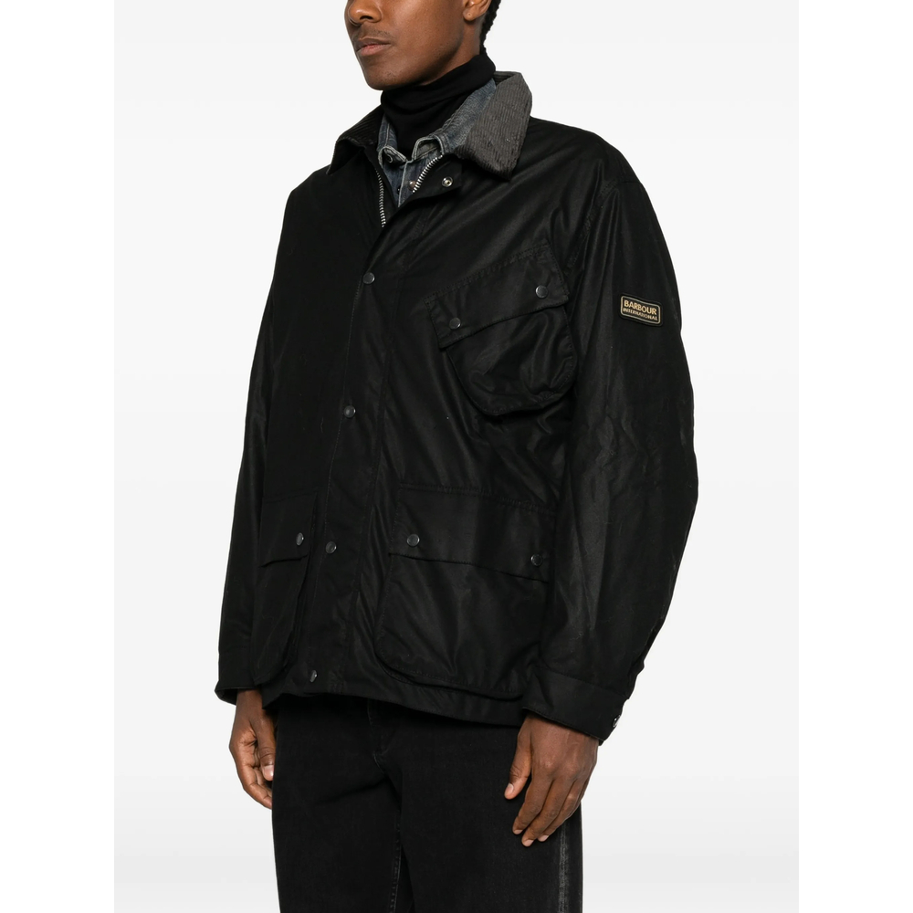 Waxed-Cotton Corduroy-Collar Jacket