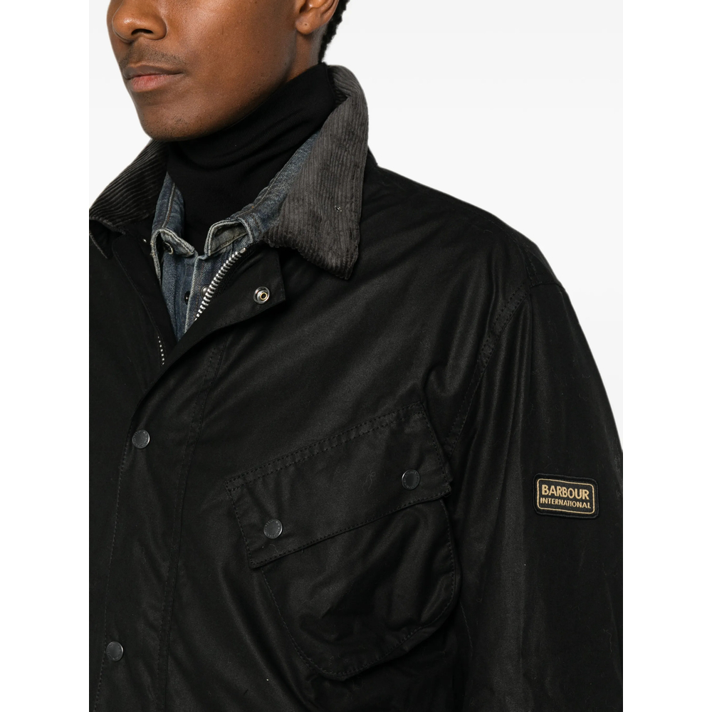 Waxed-Cotton Corduroy-Collar Jacket