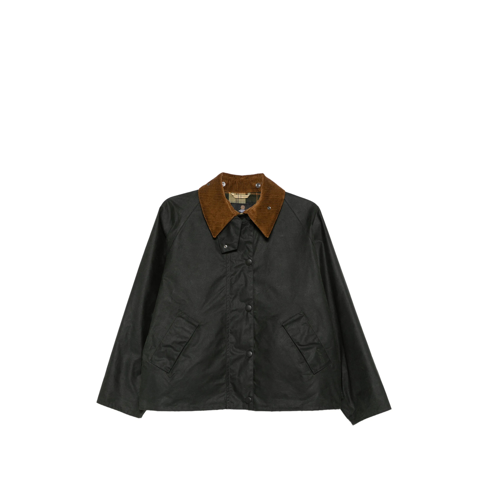 Barbour Corduroy-collar Waxed Jacket