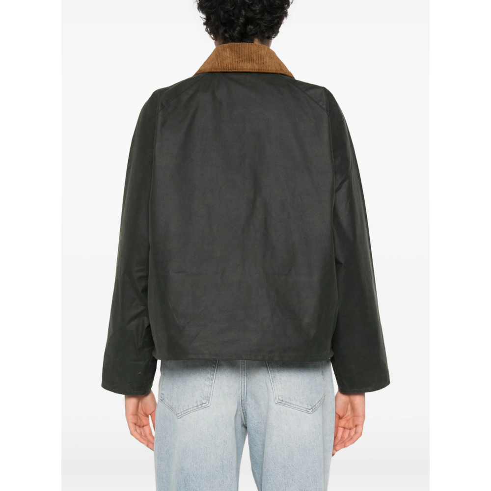 Corduroy-Collar Waxed Jacket