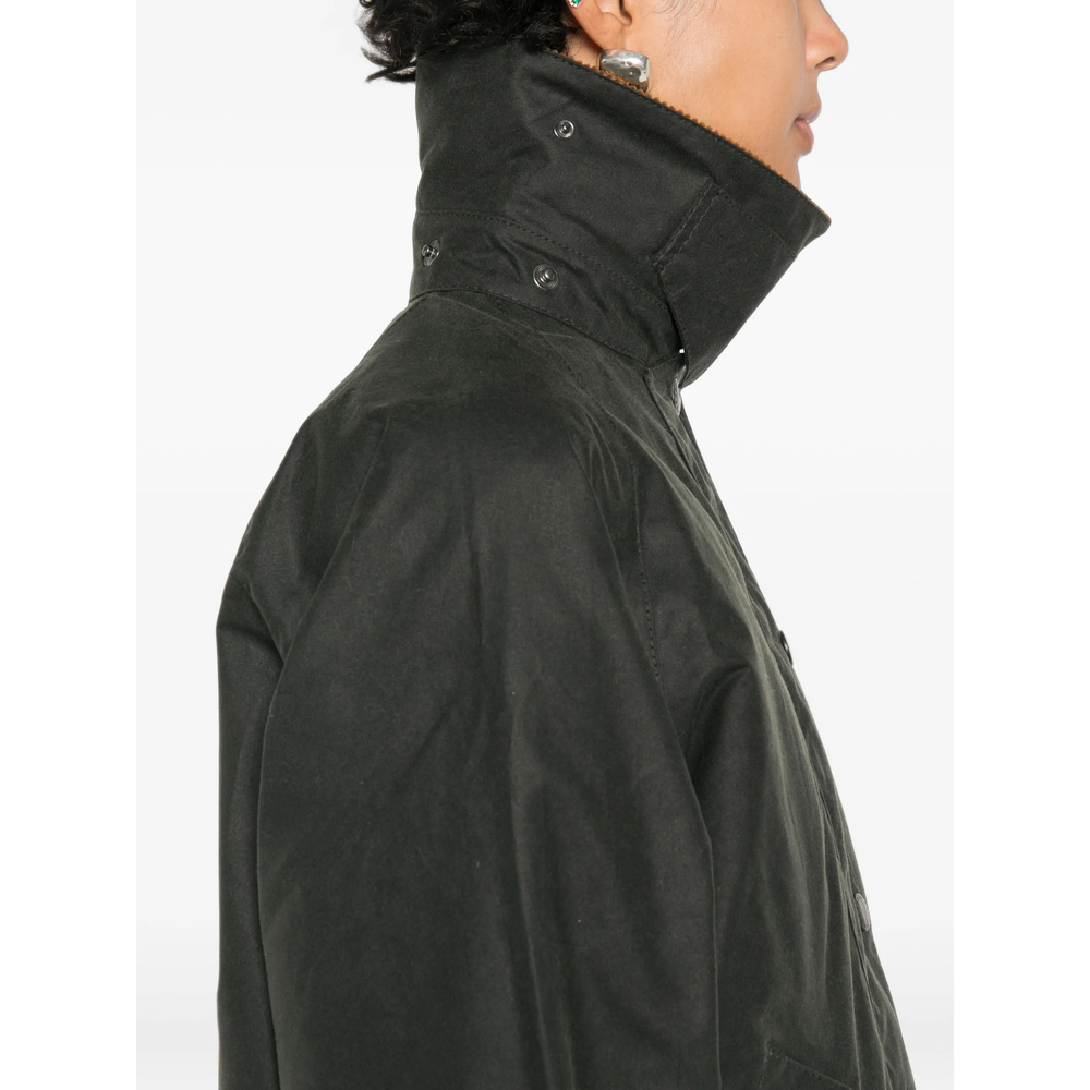 Corduroy-Collar Waxed Jacket
