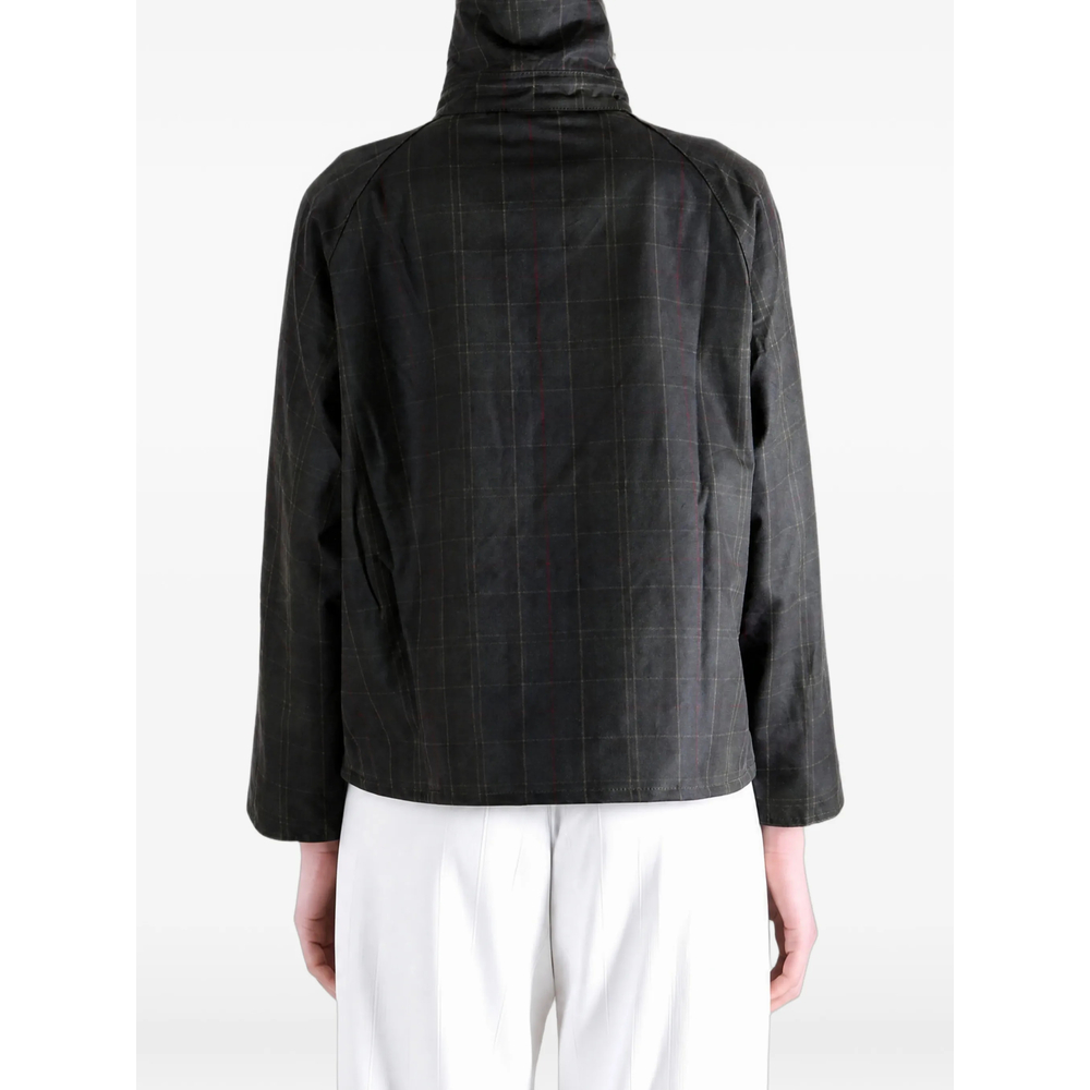 Arlene Check-Pattern Waxed Jacket