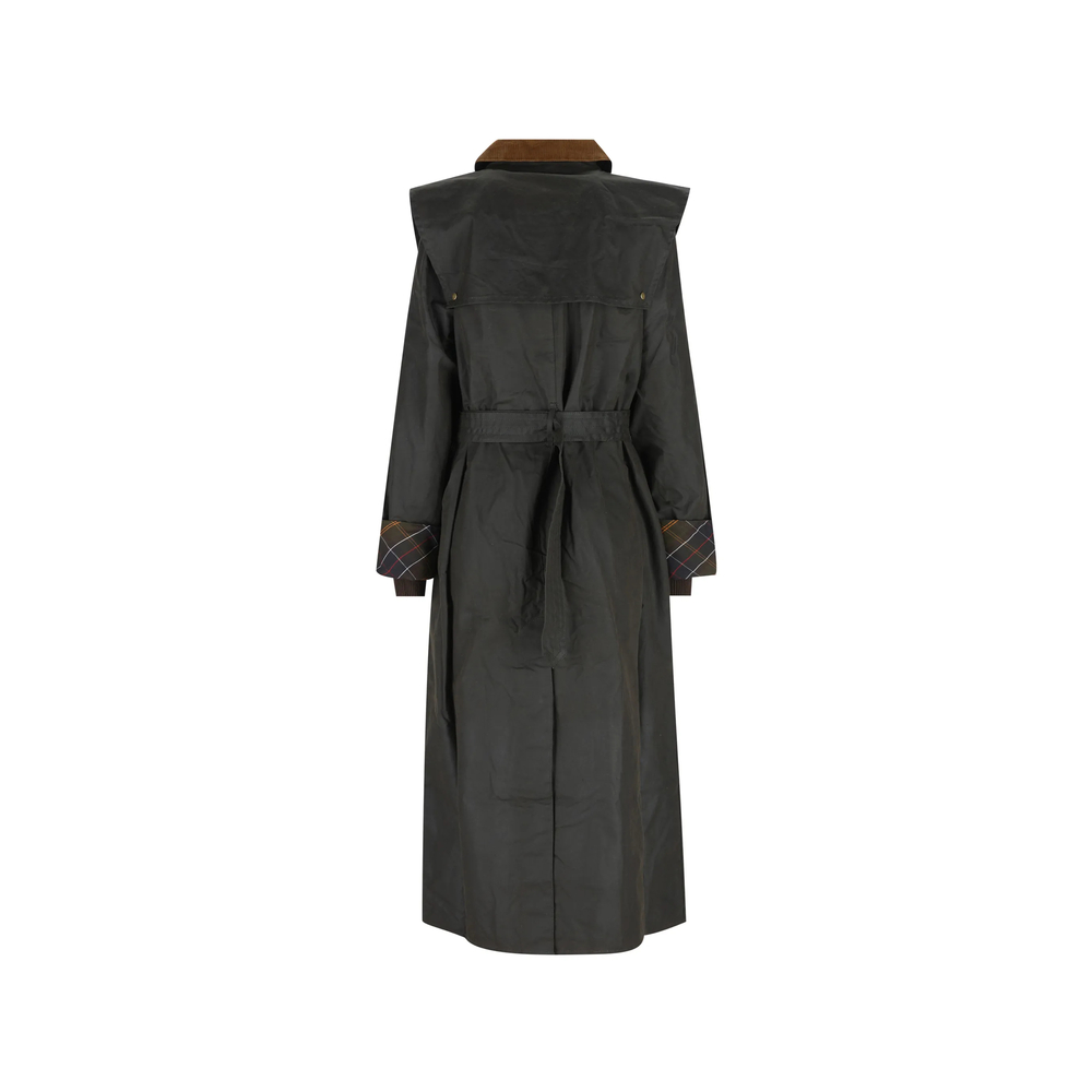 X Wp Waxed-Cotton Belted Coat