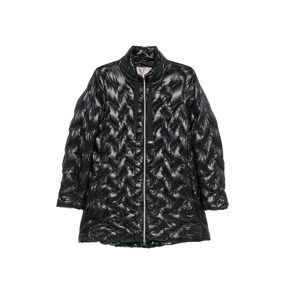 Quilted High-Neck Coat
