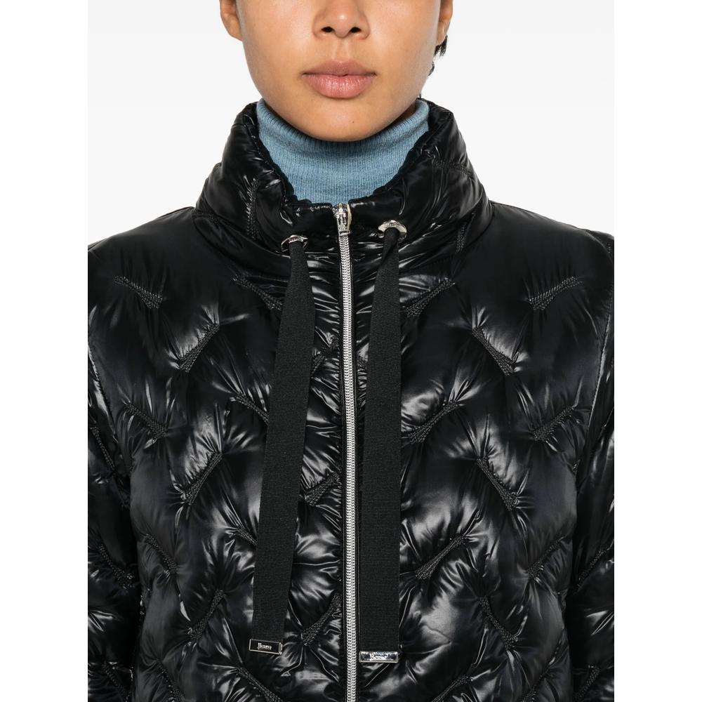 Quilted High-Neck Coat