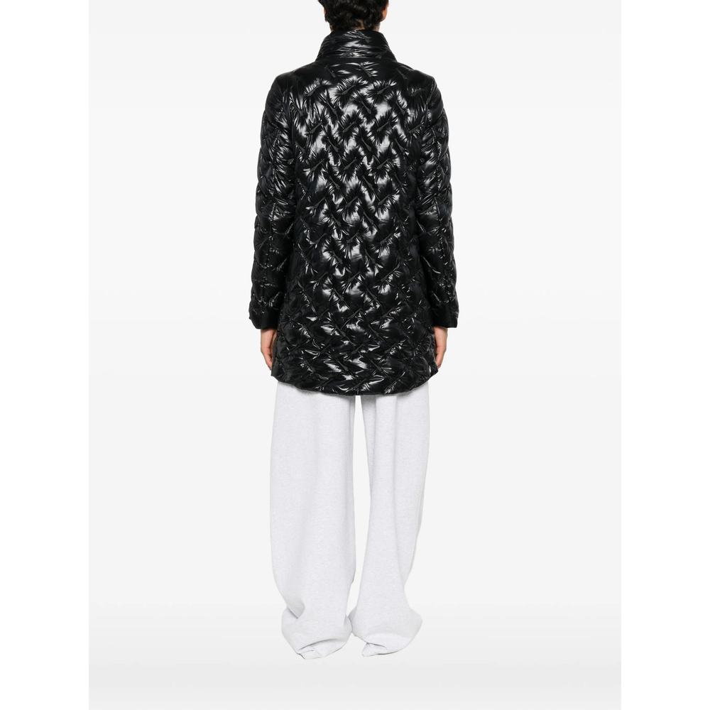 Quilted High-Neck Coat