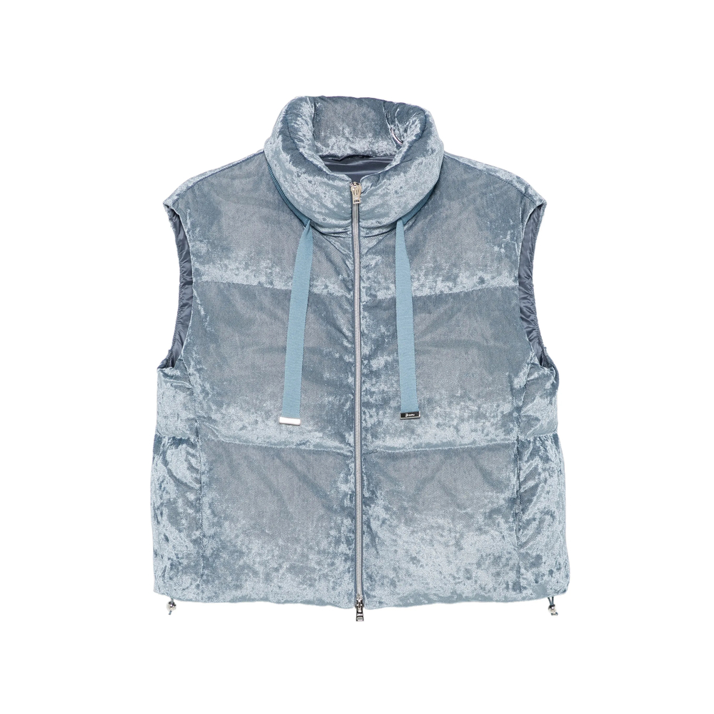 Herno Quilted Velvet Zip-up Gilet