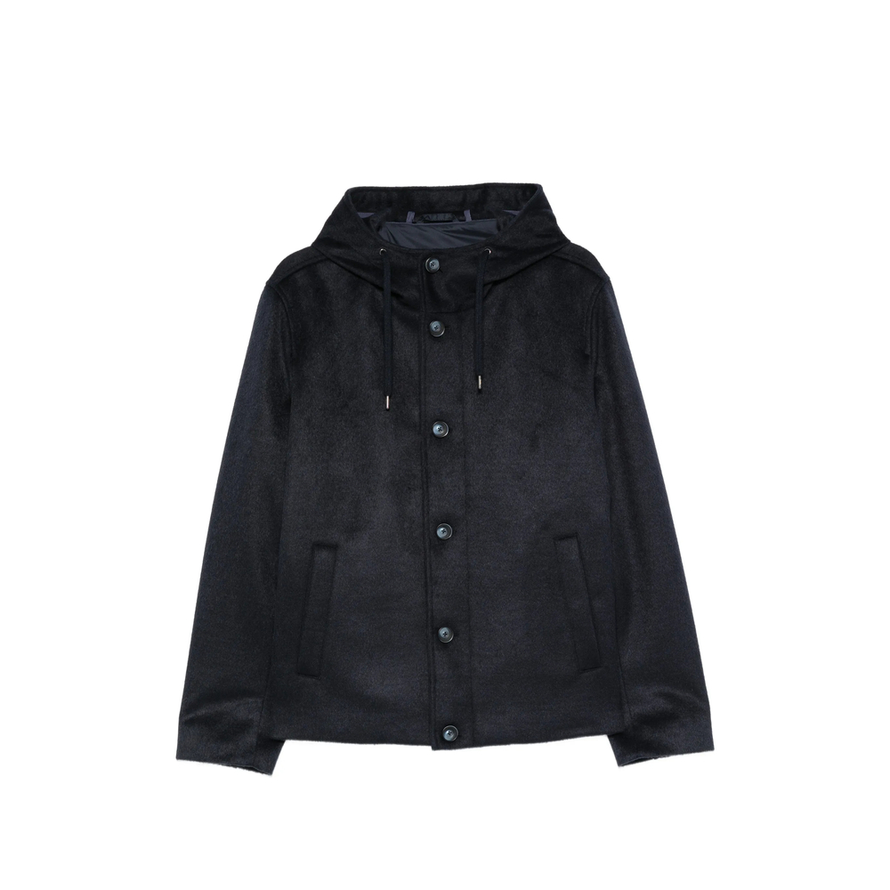 Herno Hooded Button-fastening Jacket