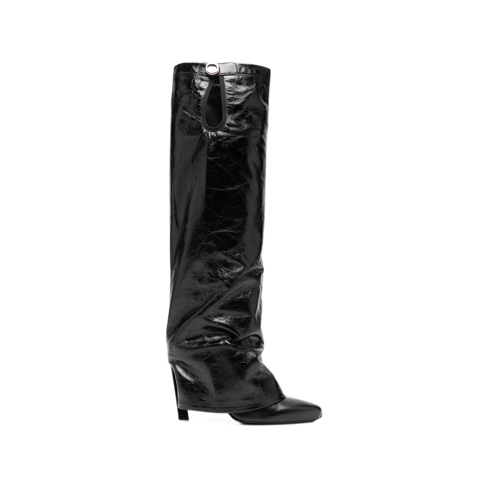 The Attico Leon Crackled-leather Boots
