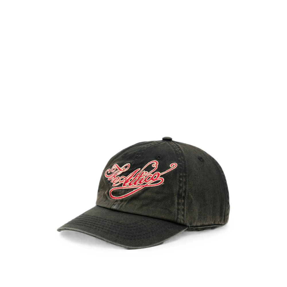Attico Logo-embroidered Cap In Black