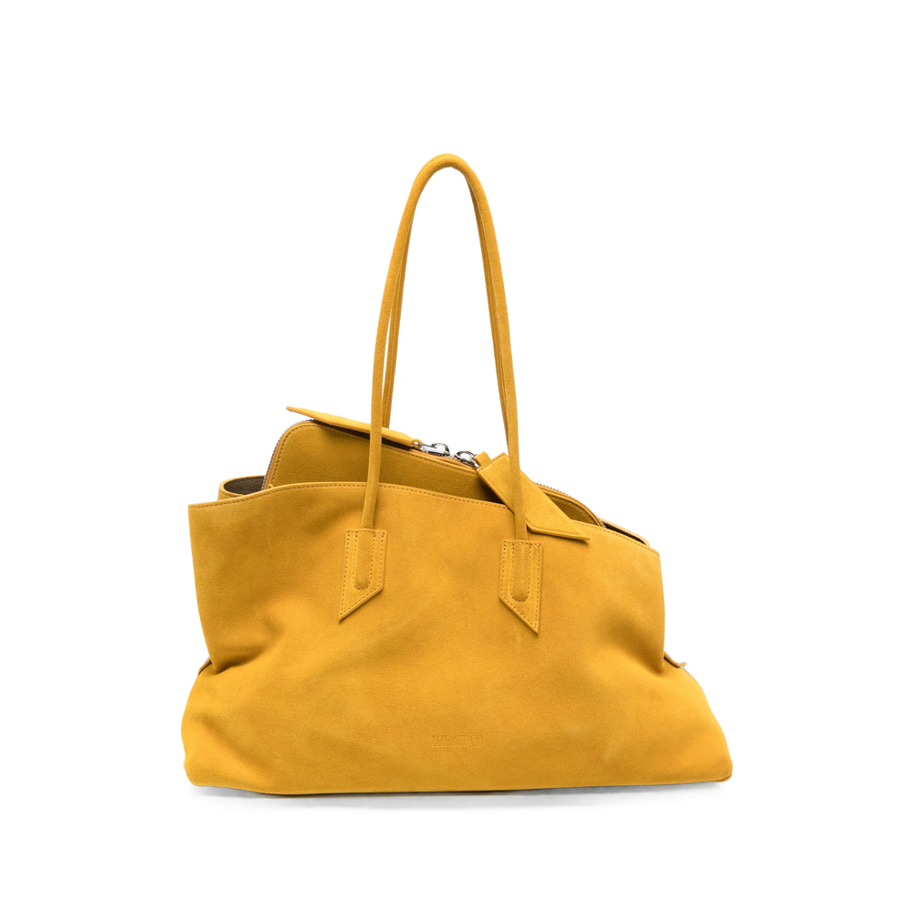 The Attico Medium La Passeggiata Suede Geometric-frame Tote Bag