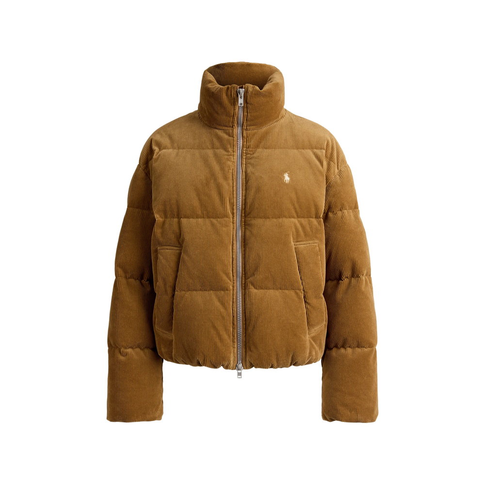 Corduroy-Effect Quilted Jacket
