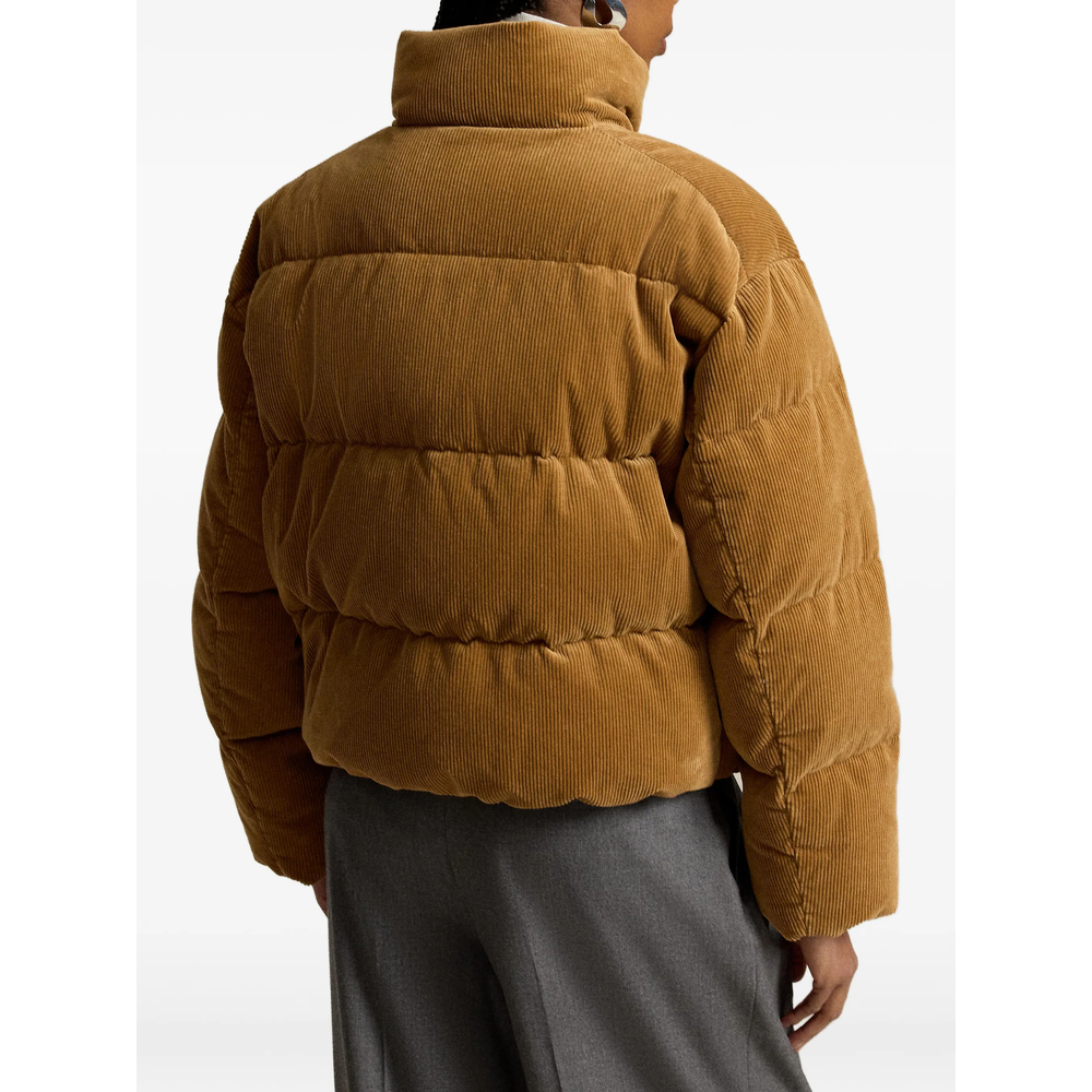Corduroy-Effect Quilted Jacket