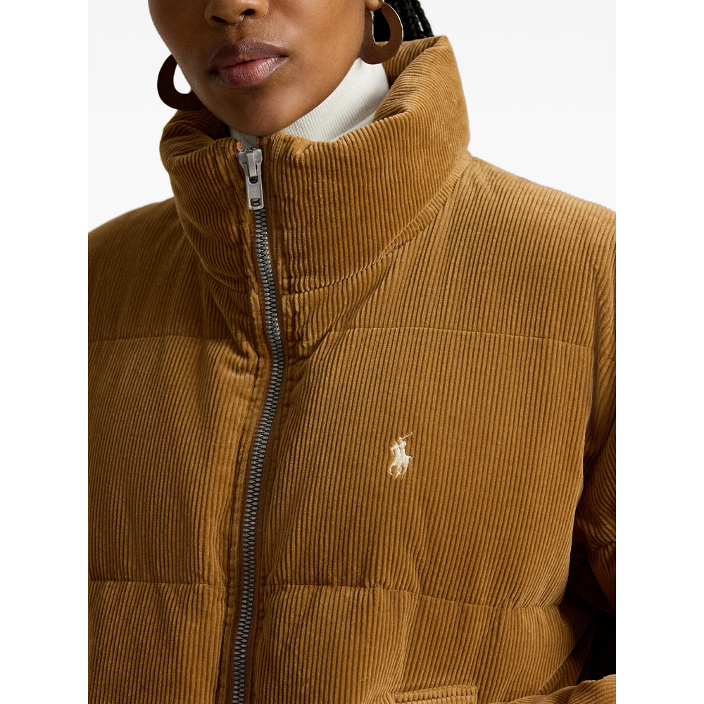 Corduroy-Effect Quilted Jacket