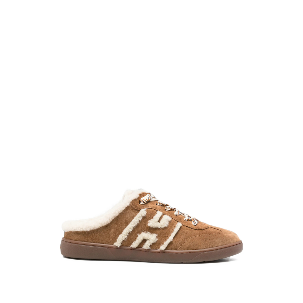 Hogan Shearling-trim Mules