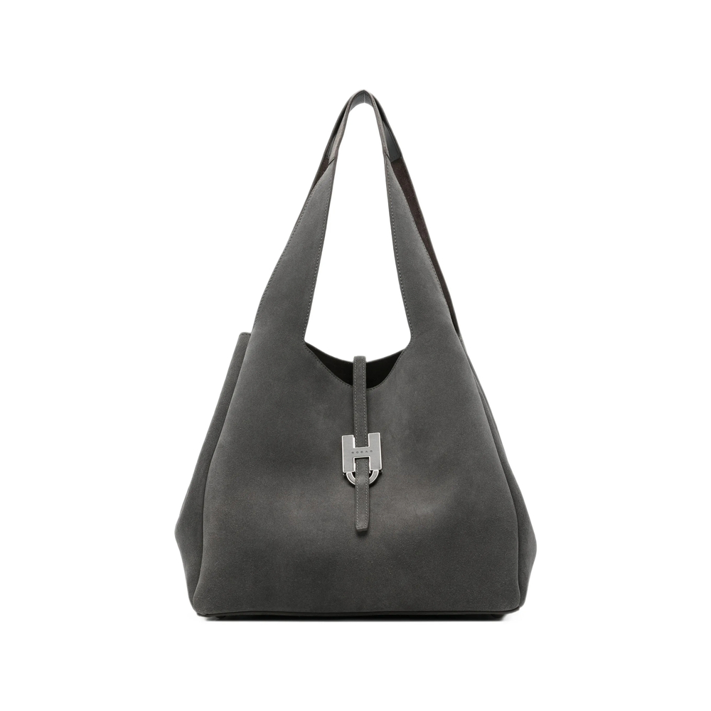 Hogan Logo-plaque Suede Tote Bag
