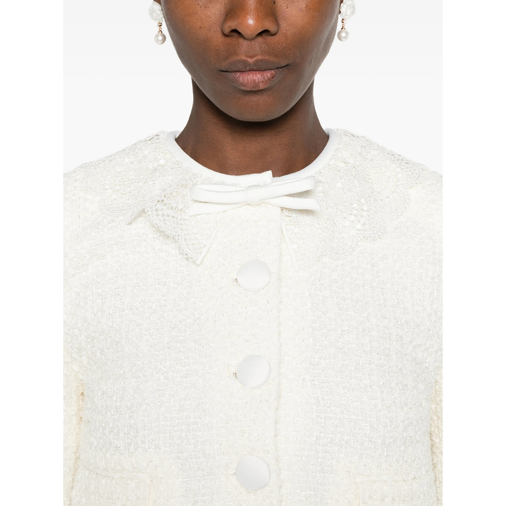 Lace-Collar Bouclé Jacket