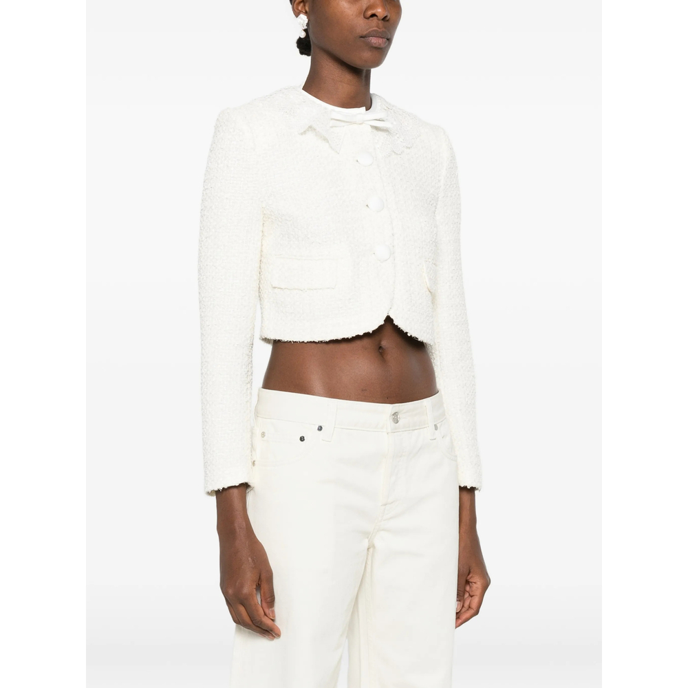 Lace-Collar Bouclé Jacket