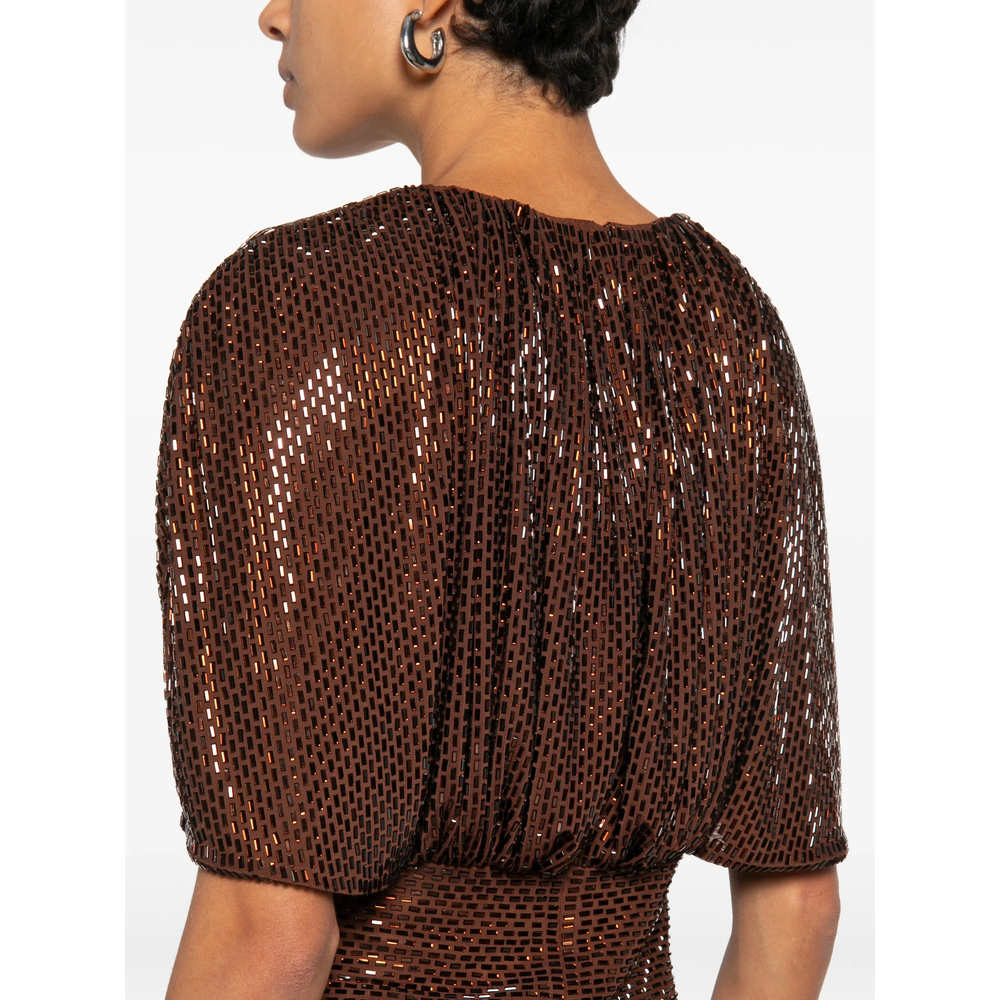Rhinestone Cape Sleeve Top