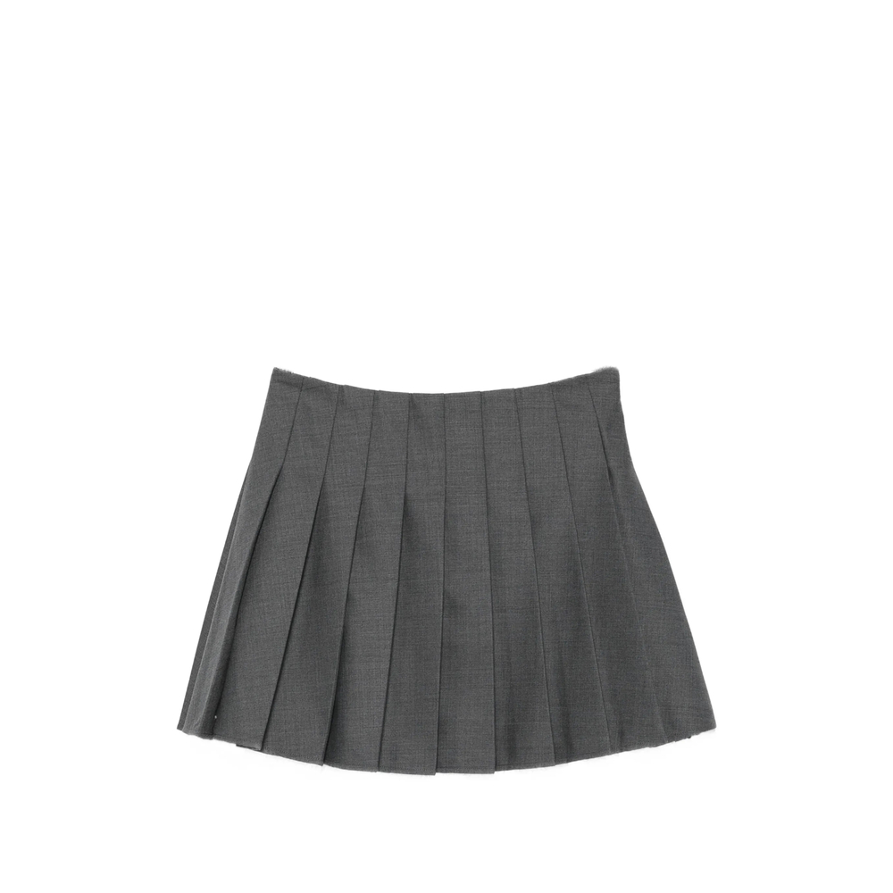Lace-Trim Pleated Mini