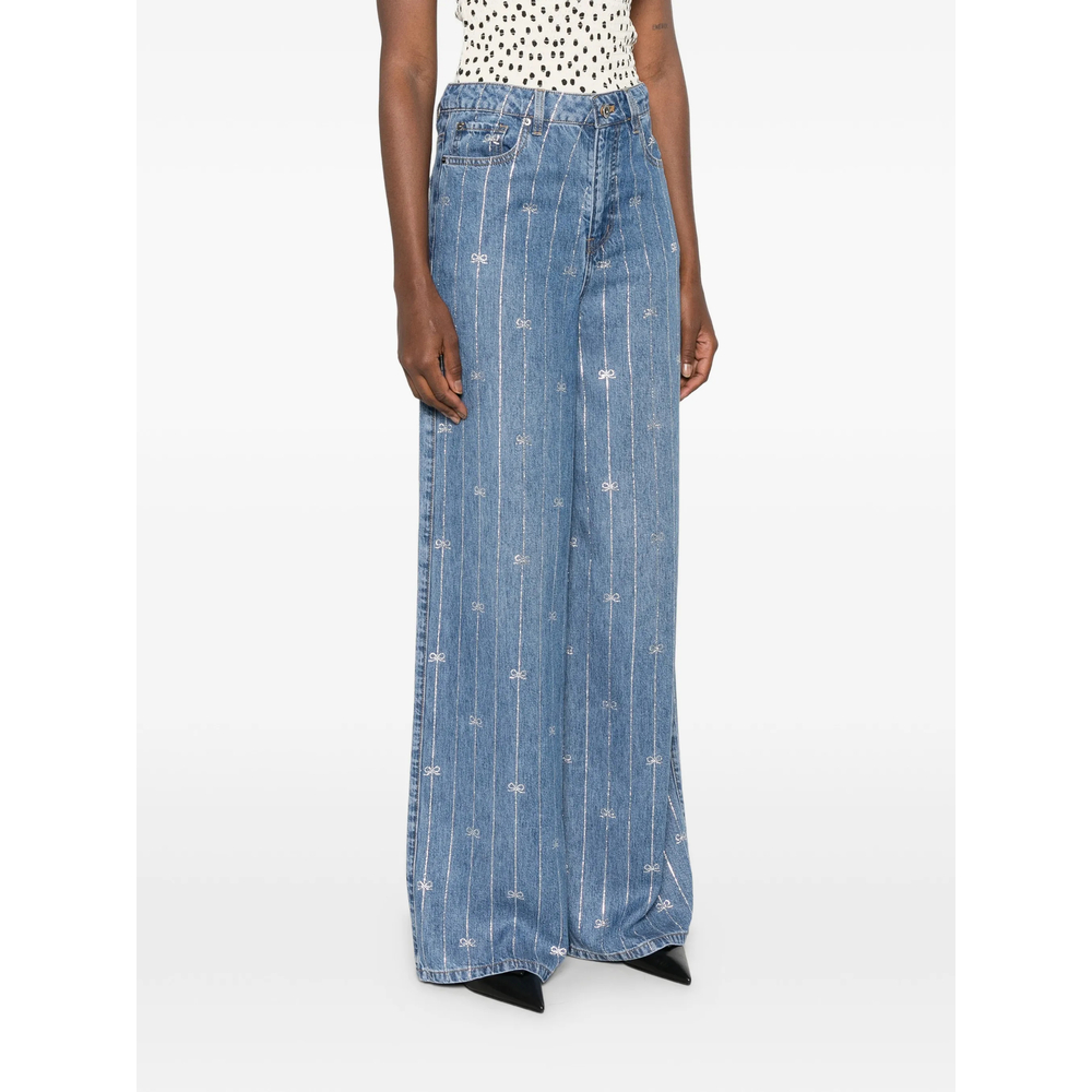 Rhinestone Stripe Denim Jeans