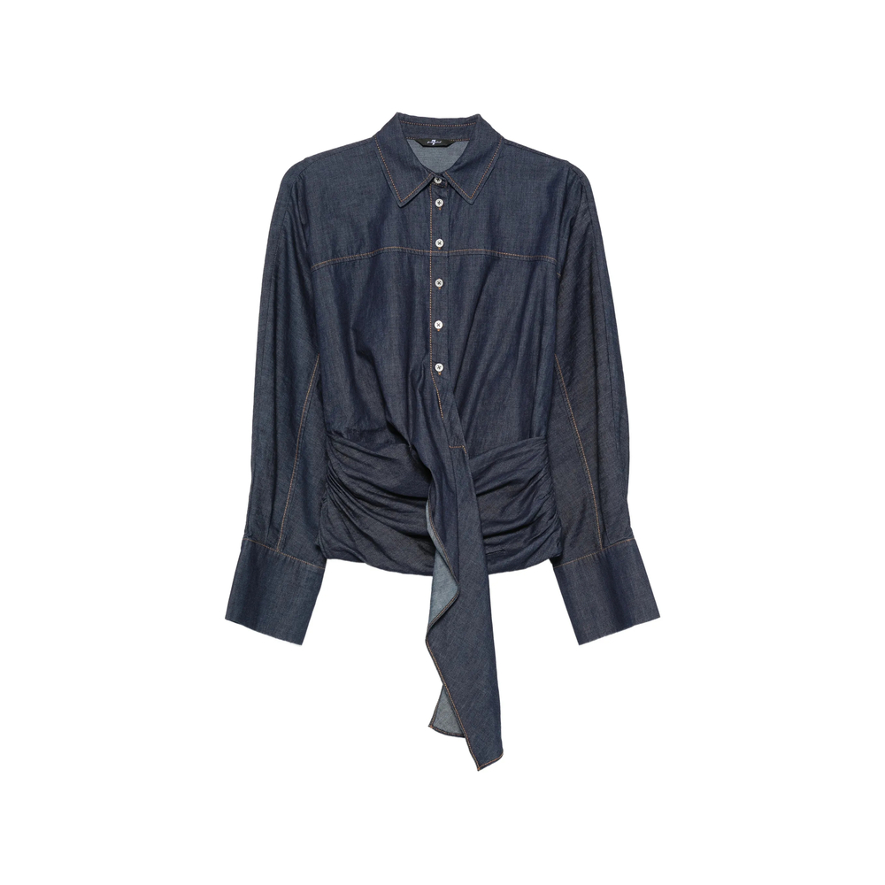 Tie-Waist Long-Sleeve Shirt