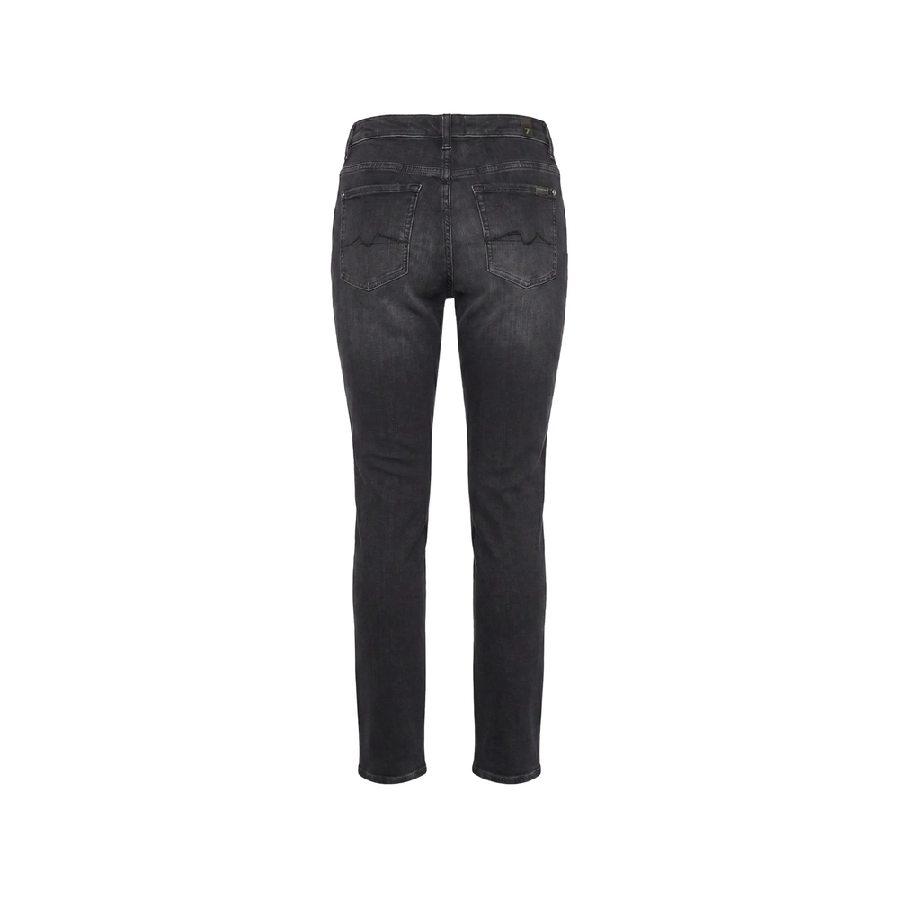 Faded-Effect Button-Fastening Jeans