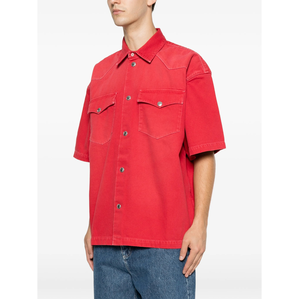 Logo-Patch Short-Sleeve Overshirt