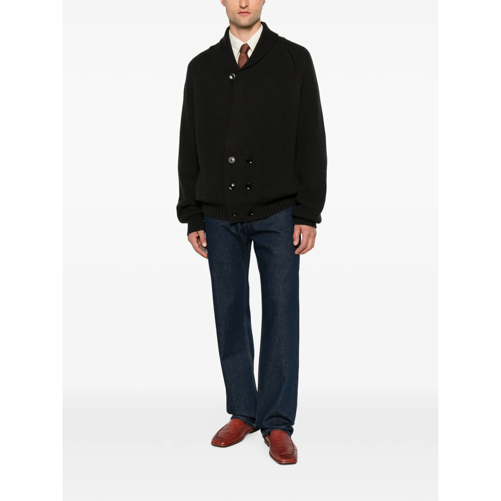 Contrast-Stitch Straight-Leg Jeans