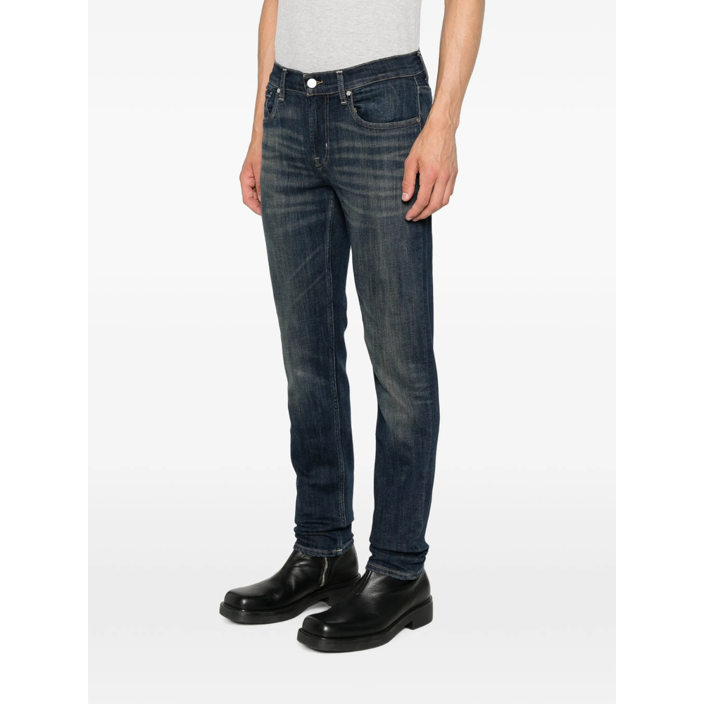 Whiskered Faded-Effect Jeans