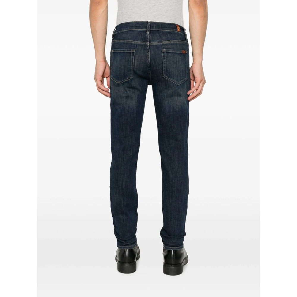 Whiskered Faded-Effect Jeans