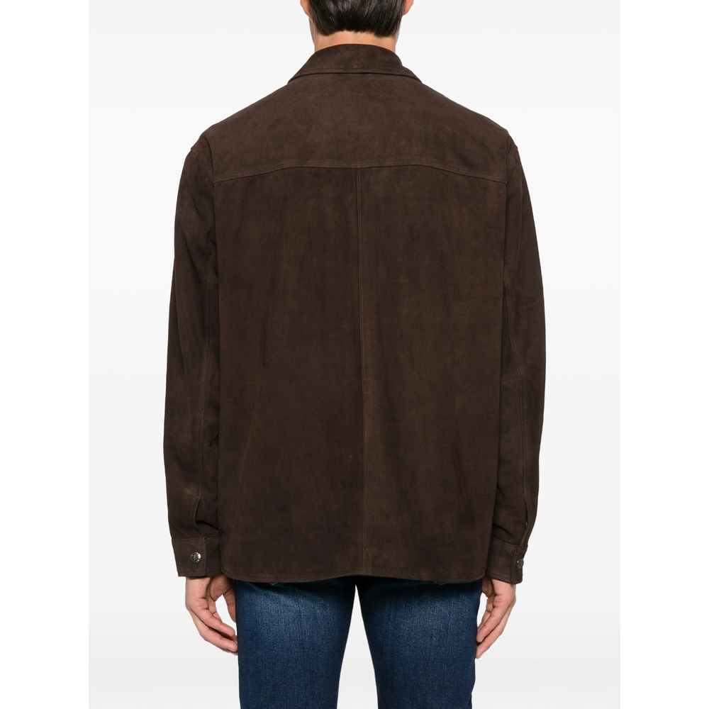 Suede Flap-Pocket Shirt