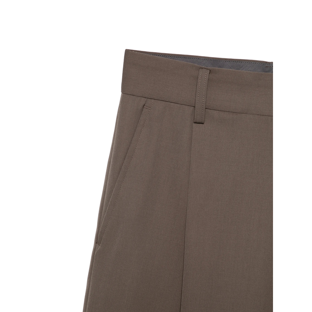 Pleated Wide-Leg Trousers