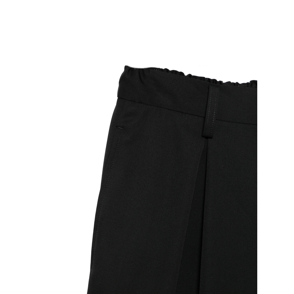 Pleated Elasticated-Waist Trousers