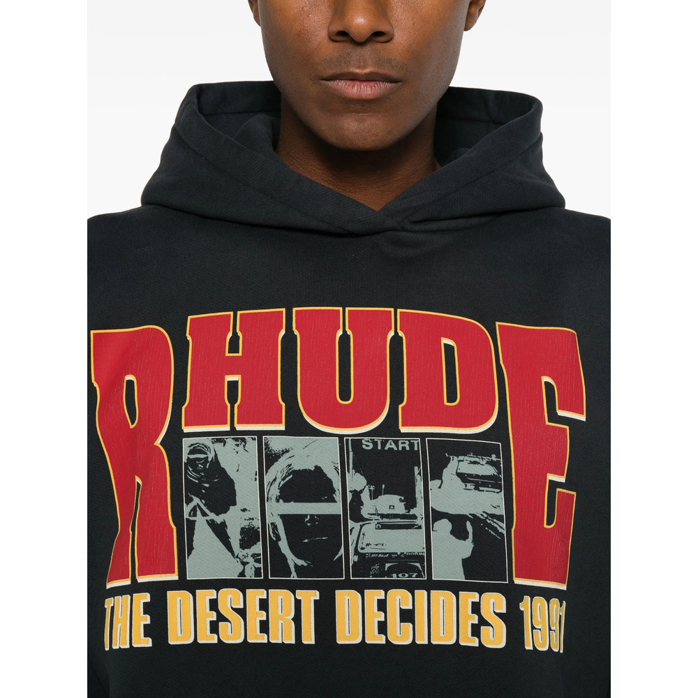 Graphic-Print Drawstring Hoodie